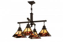  173176 - 30"Sq "T" Mission 4 LT Chandelier