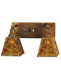  102168 - 17" Wide Diamond Craftsman 2 Light Wall Sconce