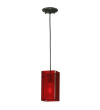  111274 - 5"Sq Metro Red Quadrato Mini Pendant