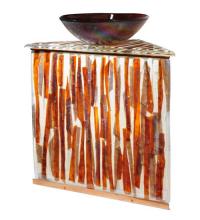  115433 - 35"H Marina Fused Glass Sink/Vanity Combo