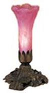  13502 - 7" High Lavender Tiffany Pond Lily Victorian Mini Lamp