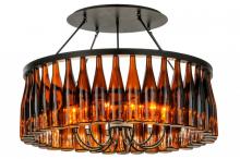  145354 - 38" Wide Tuscan Vineyard Estate 36 Wine Bottle Chandelier