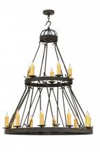  147174 - 48"W Lakeshore 15 LT Two Tier Chandelier