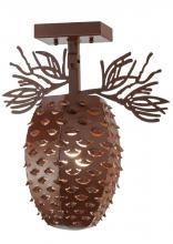  147789 - 14" Wide Stoneycreek Pinecone Semi-Flushmount