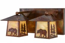  150779 - 22"W Pine Tree and Bear 2 LT Vanity Light