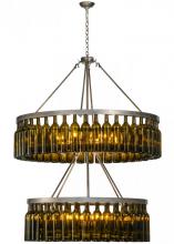  150900 - 46"W Tuscan Vineyard Estate 80 Wine Bottle Two Tier Chandelier