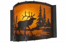  152608 - 12"W Elk at Lake Wall Sconce