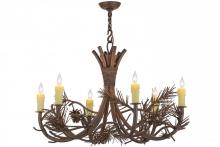  152840 - 36"W Woodland Pine 6 LT Chandelier