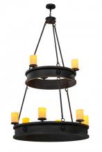  166993 - 48"W Lorenzo 9 LT Two Tier Chandelier