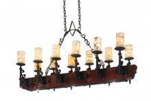  167878 - 60" Long Tudor Jadestone 12 Light Oblong Chandelier