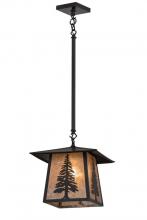  170889 - 12"Sq Stillwater Tall Pine Pendant