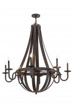  172321 - 48"W Barrel Stave Metallo 8 LT Chandelier