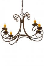  186126 - 36" Long Elon 6 Light Oblong Chandelier