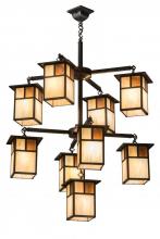  194824 - 32"Wide Hyde Park "T" Mission 9 Light Chandelier