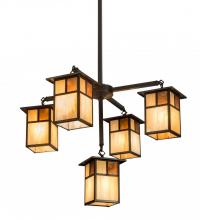  194883 - 32"Wide Hyde Park "T" Mission 5 Light Chandelier