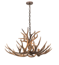  200437 - 33" Wide Antlers Whitetail Deer 4 LT Chandelier