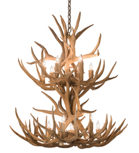  200460 - 34" Wide Antlers Mule Deer 12 LT Chandelier