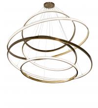  220811 - 84" Wide Anillo 5 Ring Cascading Chandelier