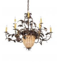  223642 - 39" Wide Greenbriar Oak 9 Light Chandelier