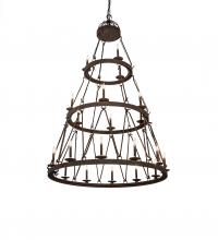  233991 - 54" Wide Lakeshore 21 Light Three Tier Chandelier