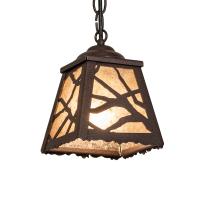  237100 - 6" Square Spruce Pine Mini Pendant