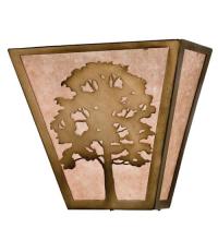  23938 - 13"W Oak Tree Wall Sconce