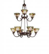  241038 - 32" Wide Tiffany Roman 9 Light Chandelier