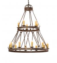  243691 - 48" Wide Lakeshore 15 Light Two Tier Chandelier