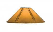  26354 - 15"W X 8"H Faux Leather Tan Hexagon Shade