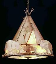  32120 - 24"W Teepee w/ Buffalo Pendant