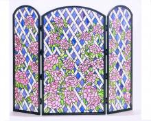  35745 - 40"W X 34"H Rose Trellis Fireplace Screen