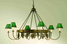  51291 - 57" Wide Oak Leaf 6 LT Chandelier