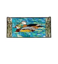  77712 - 35"W X 16"H Wood Ducks Stained Glass Window