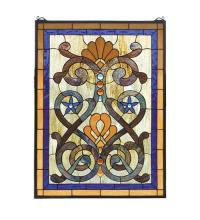  77999 - 20"W X 27"H Mandolin Stained Glass Window