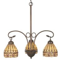  81866 - 21"W Victorian Flourish 3 LT Chandelier