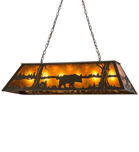  98035 - 48" Long Black Bear Oblong Pendant