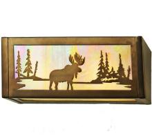  98902 - 16"W Moose at Lake Vanity Light