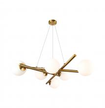  AC11976BR - Modena-6-Light Chandelier-Plated Brushed Brass