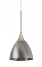 Besa Lighting 1XP-1858MN-LED-SN - Besa Divi Pendant, Metal Satin Nickel, Satin Nickel, 1x9W LED