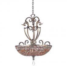  2566TG - Chesapeake 6 Light 24.5 Inch Pendant With Beaded Bowl Shade