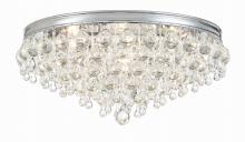  138-CH - Calypso 6 Light Crystal Teardrop Polished Chrome Flush Mount