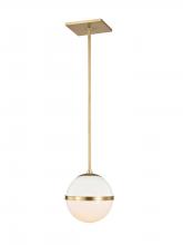  2107-AG - Brian Patrick Flynn Truax 1 Light Aged Brass Mini Pendant