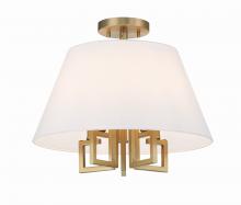 Crystorama 2255-VG_CEILING - Libby Langdon Westwood 5 Light Vibrant Gold Semi Flush Mount