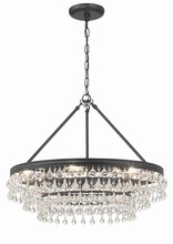  237-MK - Calypso 6 Light Matte Black Chandelier