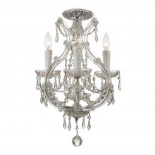  4473-CH-CL-MWP_CEILING - Maria Theresa 4 Light Hand Cut Crystal Polished Chrome Semi Flush Mount