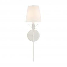  531-MT - Broche 1 Light Matte White Sconce