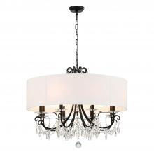  6628-MK-CL-MWP - Othello 8 Light Matte Black Chandelier