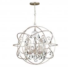  9026-OS-CL-MWP - Solaris 5 Light Olde Silver Chandelier