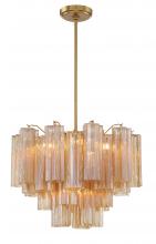  ADD-306-AG-AM - Addis 6 Light Aged Brass Chandelier