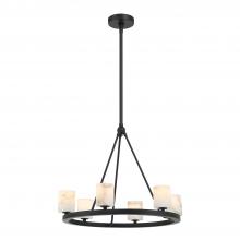  ARA-10264-MK-ST - Aragon 6 Light Matte Black Chandelier